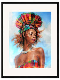 Gerahmter Kunstdruck Wenia mit Fächerhut I