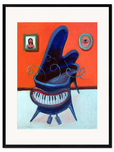 Impression artistique encadrée The Piano Pet