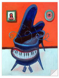 Adesivo murale The Piano Pet