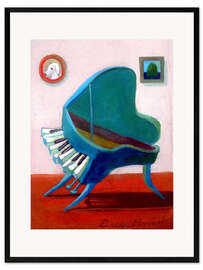 Impression artistique encadrée The Piano Pet