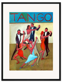 Gerahmter Kunstdruck  Die Tango Aufführung