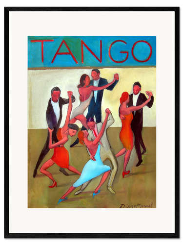 Gerahmter Kunstdruck  Die Tango Aufführung