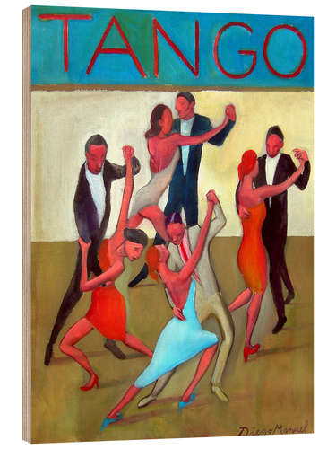 Wood print The Tango Performance