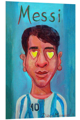 Foam board print Messi and heart