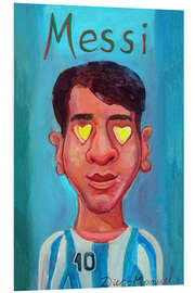 Foam board print Messi and heart