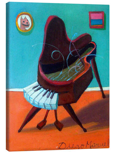 Canvas print house piano