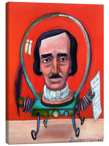 Canvas print edgard allan poe robot