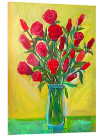 Foam board print Red roses III