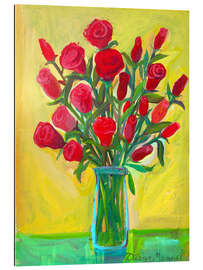 Tableau en plexi-alu Roses rouges III