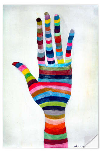 Wall sticker Rainbow hand