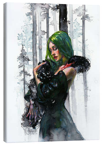 Canvas print Black swans
