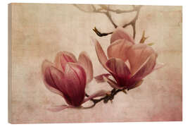 Hout print greetings of spring