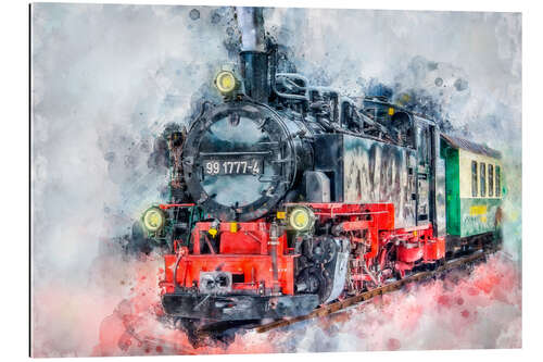 Galleriprint Steam locomotive Lößnitzgrundbahn 991 777 4