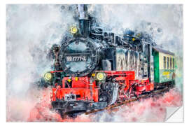 Selvklebende plakat Steam locomotive Lößnitzgrundbahn 991 777 4