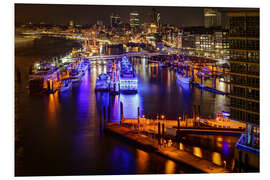 Tableau en PVC Hamburg - View from Elbphilharmonie in den Hafen