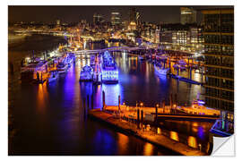 Naklejka na ścianę Hamburg - View from Elbphilharmonie in den Hafen