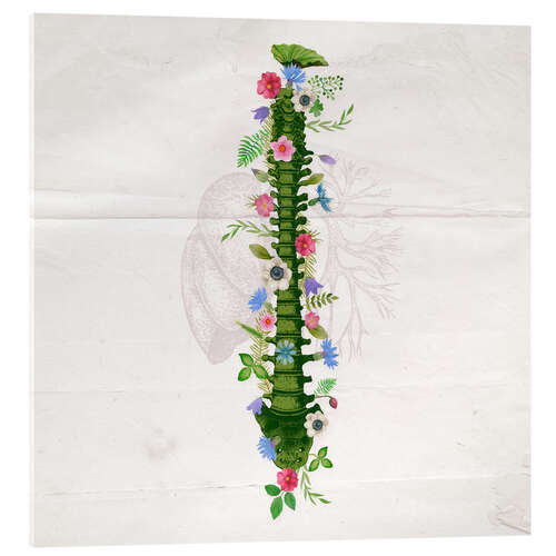 Tableau en verre acrylique Floral Spine