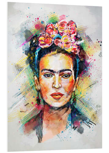 Foam board print Frida Kahlo Flower Pop