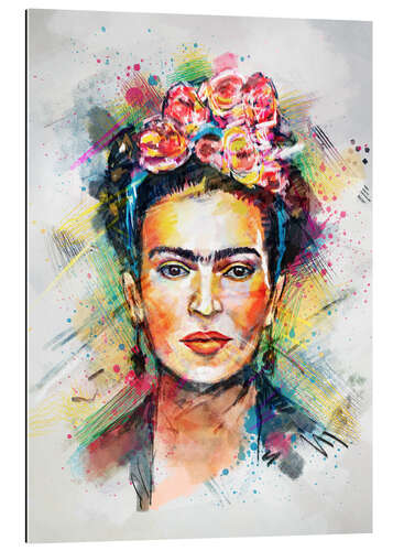 Tableau en plexi-alu Frida Kahlo Flower Pop