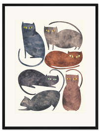 Gerahmter Kunstdruck Cats