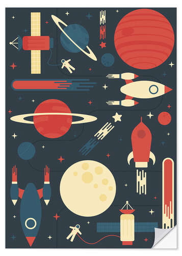 Muursticker Space Odyssey