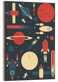 Wood print Space Odyssey