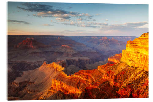 Acrylic print Sunset on Grand Canyon South Rim, USA