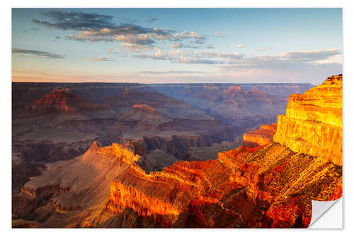 Naklejka na ścianę Sunset on Grand Canyon South Rim, USA