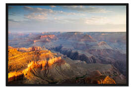 Gerahmter Kunstdruck Sonnenaufgang von Grand Canyon South Rim, USA