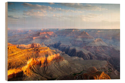 Quadro de madeira Sunrise of Grand Canyon South Rim, USA