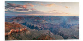 Hartschaumbild Panorama-Sonnenaufgang von Grand Canyon, Arizona, USA