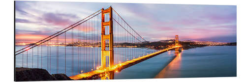 Tableau en aluminium Panorama du pont Golden Gate, San Francisco