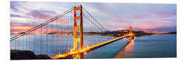 Foam board print Panoramic of Golden gate bridge, San Francisco, USA