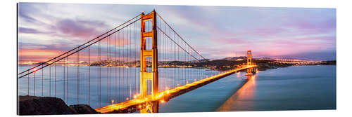 Tableau en plexi-alu Panorama du pont Golden Gate, San Francisco