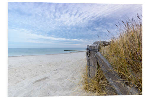 Foam board print Baltic beach Fehmarn