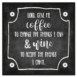 Gerahmter Kunstdruck Coffe and wine