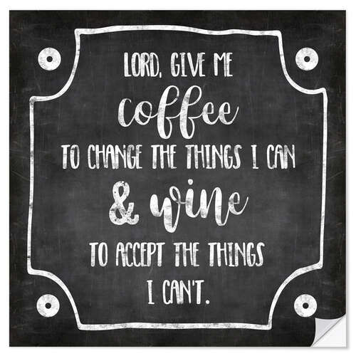 Wandsticker Coffe and wine