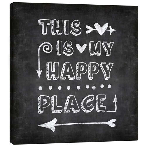 Stampa su tela happy place chalk