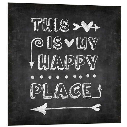 Stampa su PVC happy place chalk