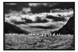 Gerahmter Kunstdruck Lake Garda Meeting Optimist