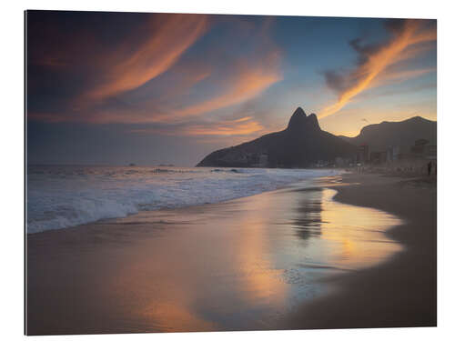 Gallery print Ipanema beach sunset in Rio de Janeiro, Brazil.