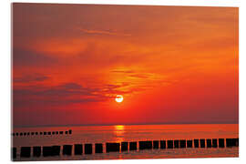 Acrylic print Evening at Baltic Sea