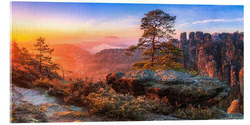 Acrylic print View into the Saxon Switzerland III