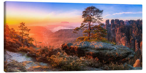 Canvas print View into the Saxon Switzerland III