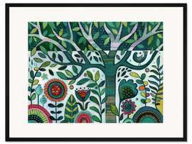 Gerahmter Kunstdruck Blättergarten