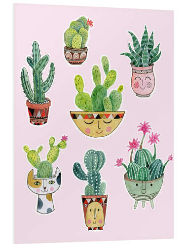 Foam board print funny succulents