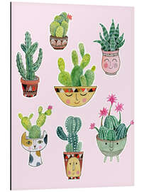 Magnettafel Lustige Sukkulenten