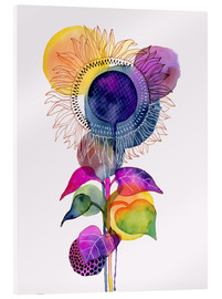 Akrylglastavla  Abstrakt solros - Janet Broxon