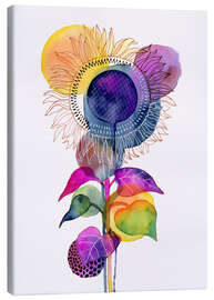 Leinwandbild  Sonnenblume abstrakt - Janet Broxon
