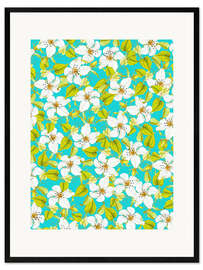 Framed art print White Florals